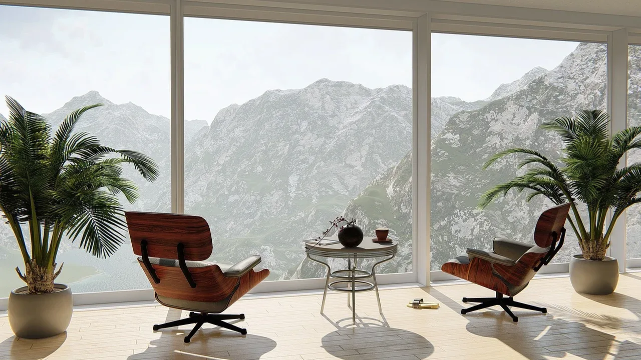 Luxury Mountain Chalet Exterior in Snow